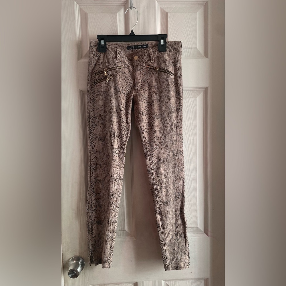 Zara snake skin pants size 2